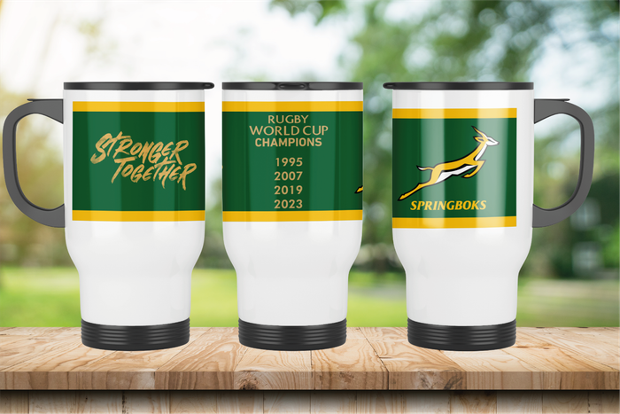 SPRINGBOKS Rugby RWC CHAMPIONS Travel Mug