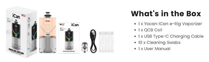 Yocan iCan Dab Rig Includes