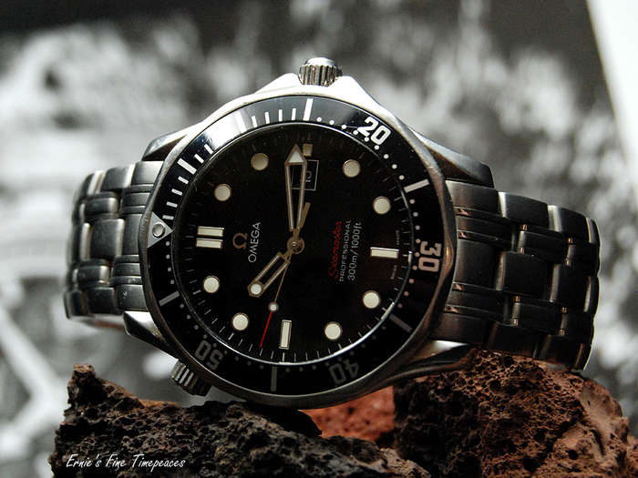 Omega Seamaster 300 m Professional Black Wave Dial Men`s Watch