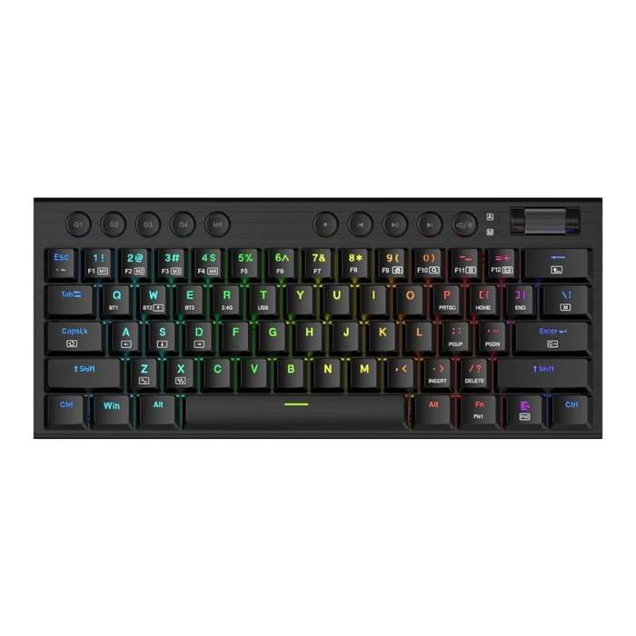 REDRAGON Horus Mini Pro 61Key Wireless Bluetooth Red Switch RGB Low Profile Gaming Mechanical Key...
