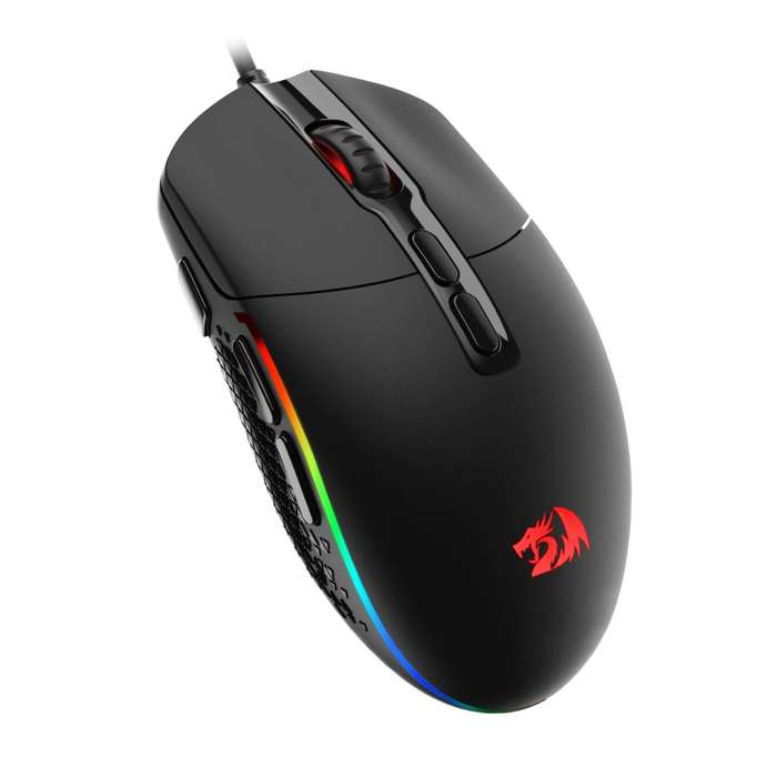 Redragon M719 INVADER RGB 10000 DPI Wired Optical Gaming Mouse - Black