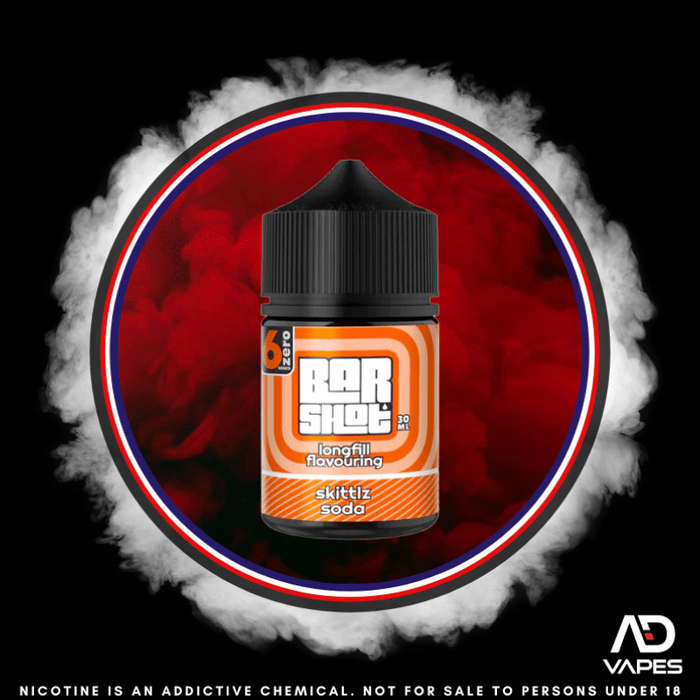 6Zero Bar Shot Skittlz Soda 30ml Flavour Shot Makes 60ml