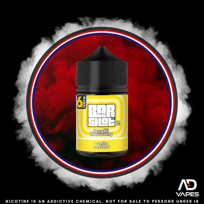 6Zero Bar Shot Vanilla Custard 30ml Flavour Shot Makes 60ml