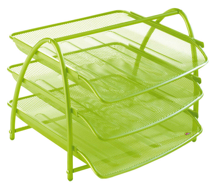 Alba 3 Tier Document Tray - Green
