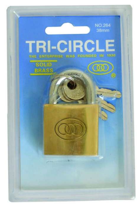 Moto-Quip - 38mm Tri Circle Standard Padlock