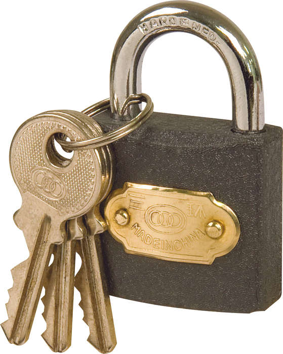 Moto-Quip - Tri Circle Iron Standard Padlock - 3.2cm