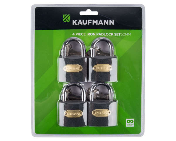 Kaufmann - 4 Piece 50mm Steel Lock Set