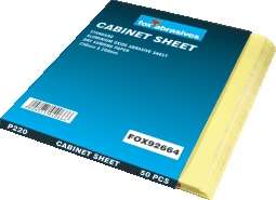 FOX Sand Paper P120 Grit (Cabinet Paper) 50 Sheets