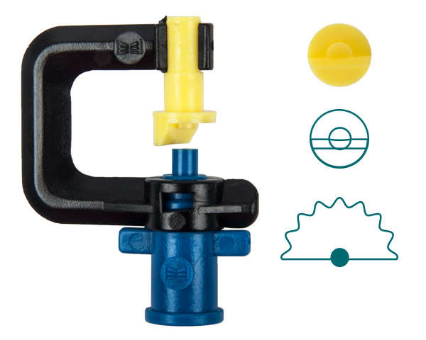 Rainjet 180D Micro Mister Head 1.3mm - Yellow