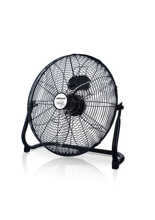 Mellerware - 3 Speed 40cm 35W Steel Floor Fan - Black