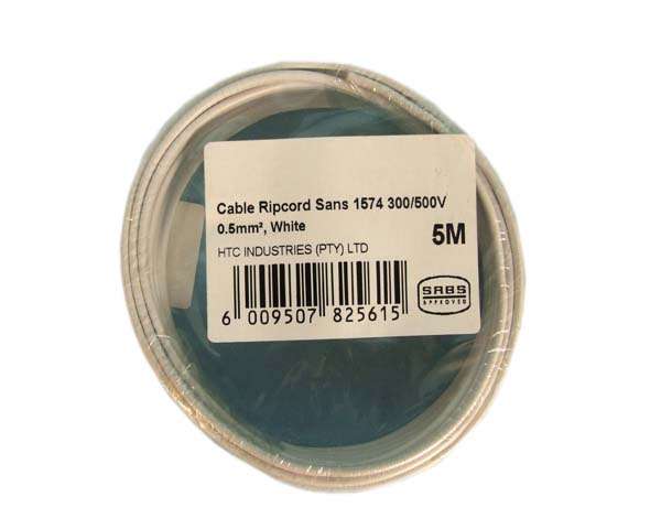 Ripcord Cable - 0.5mm 5M White