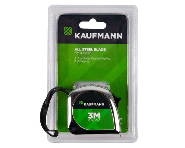 Kaufmann Hardware All Steel Tape Measure - 16mm x 3M