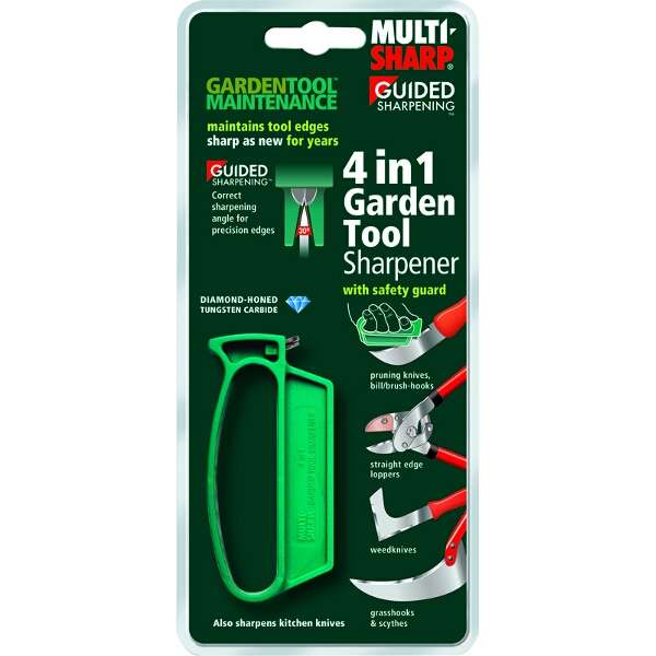Multisharp Garden Tool Sharpener 4 In 1 Handheld
