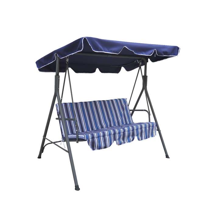 Chill-Out Garden Swing , Dark Grey Steel Frame