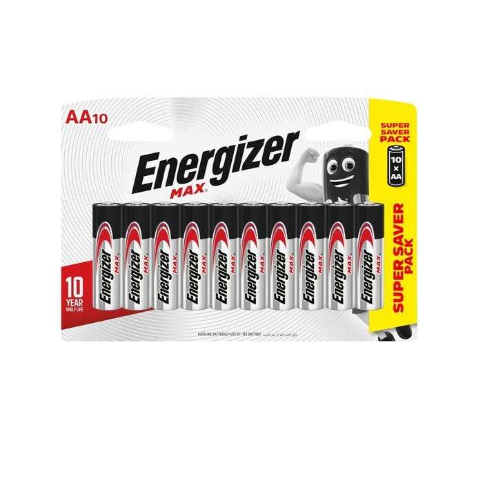 Energizer 1.5v MAX Alkaline AA Battery Card 10