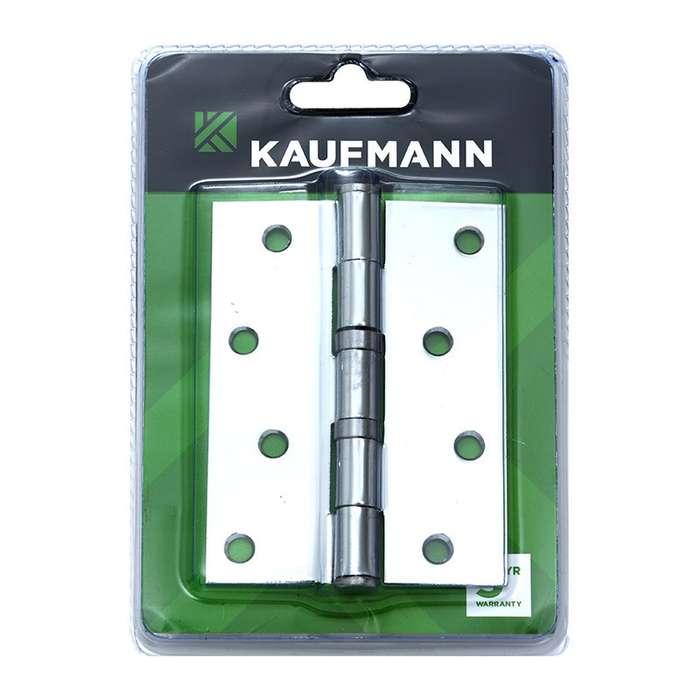 Kaufmann Butt Hinge Ball Bearing 100mm Chrome Plated (Pair)