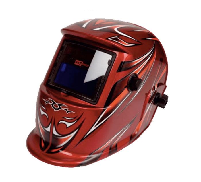 Matweld Helmet Auto Dark with GrIndustrial  Red