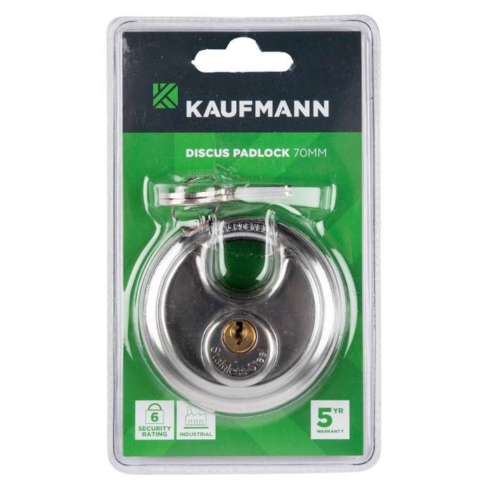 Kaufmann Padlock Discus 70Mm S/ Steel