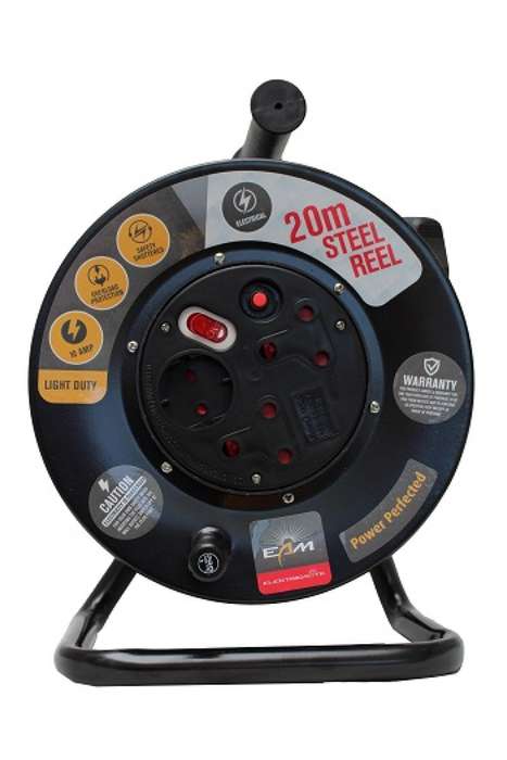 Electricmate 10 Amp 20m Steel Extension Reel