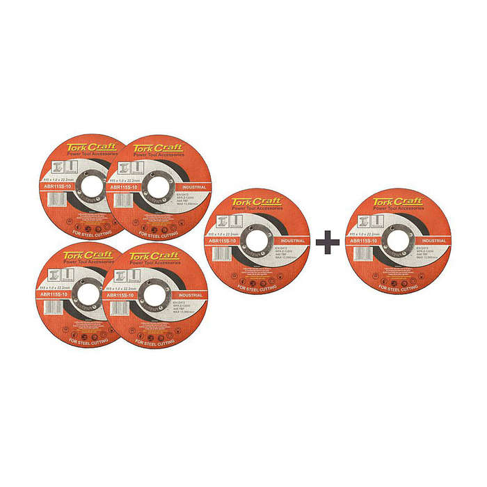 5 + 1 Free Cutting Disc Steel 115 X 1.0 X 22.2Mm