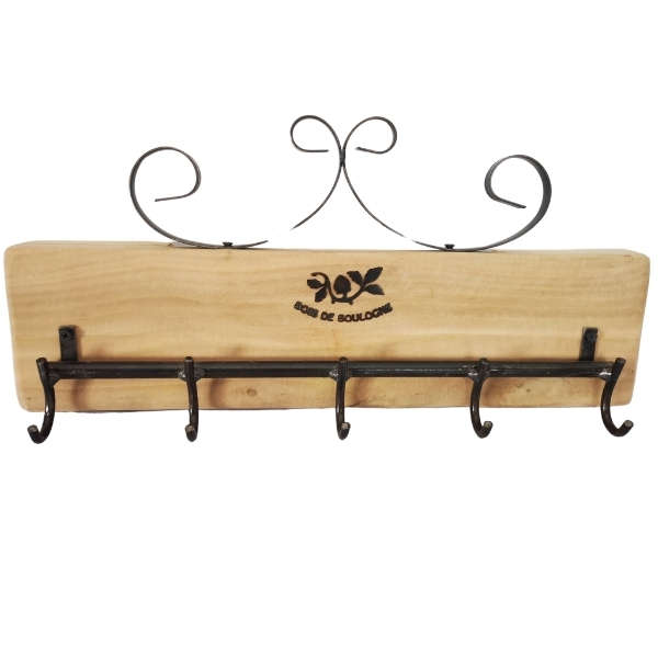 Trudeau - Wall-Mounted 5-Hook Wooden Key Rack