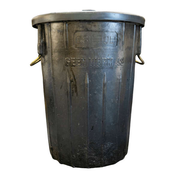 Refuse Bin with Lid and Metal Handles - 85 Litres