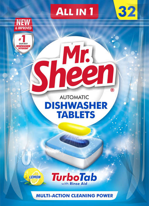 Shield Mr Sheen Automatic Dishwasher Tablets - 32 Tablets