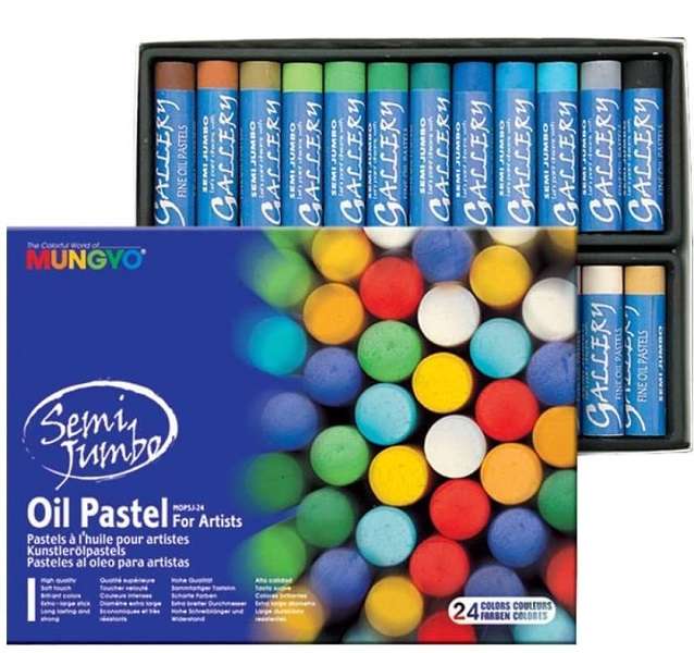 MUNGYO - Semi Jumbo Oil Pastel 24`s