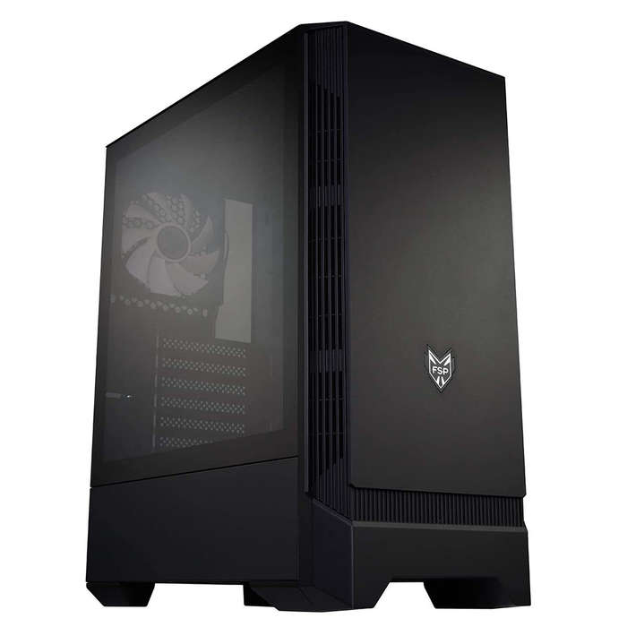 FSP CMT260 ATX Midi Case with Tempered Glass Side Panel-Black