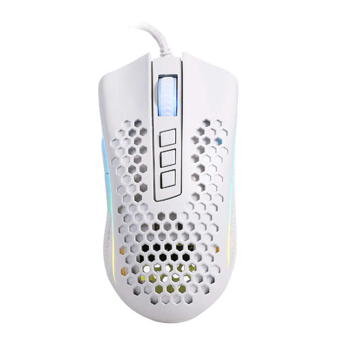 Redragon STORM 12400DPI Lightweight 7 Button RGB Gaming Mouse - White