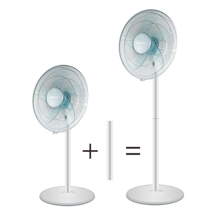 Mellerware Fan 2 in 1 Stand &amp; Pedestal Plastic White 40cm 50W