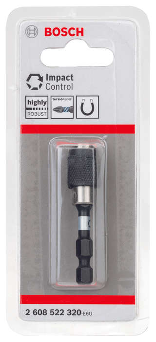 Quick Release Bit Holder, Impact Control, 1/4 Inch Hex Shank