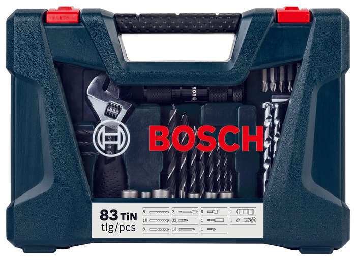 Bosch - 83-Pce X-Blue Line Titanium Set (Drilling +Screwdriving + Sockets)