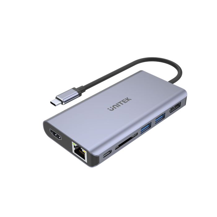 uHUB 7-in-1 USB-C Ethernet Hub With Dual Monitor, 100W Power Delivery