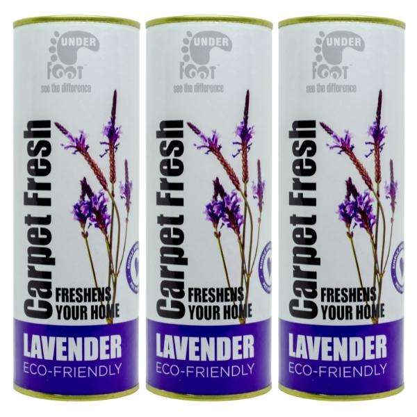 Under Foot - Carpet Fresh Freshener - 500g - Lavender - Pack of 3