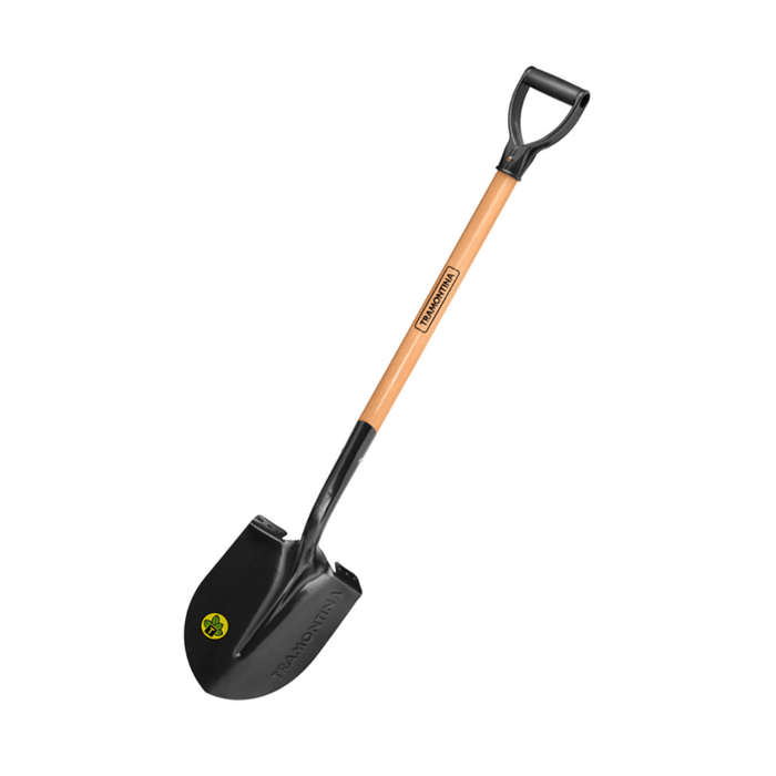 Tramontina Black Shovel 71cm Wooden Handle Round