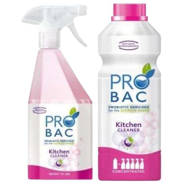 Probac - Kitchen Cleaner 750ml Sprayer and 1L Concentrated Refill Bottle