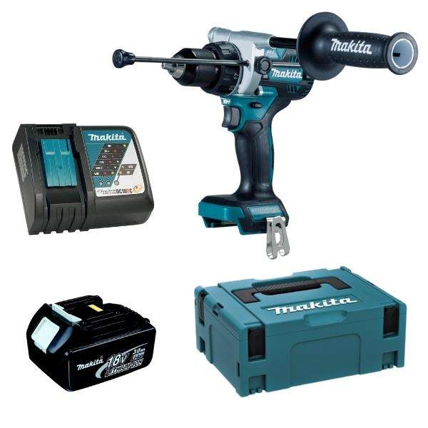 Makita - Impact Drill 18V DHP486ZJ, 3.0Ah Battery, Charger and Carry Case