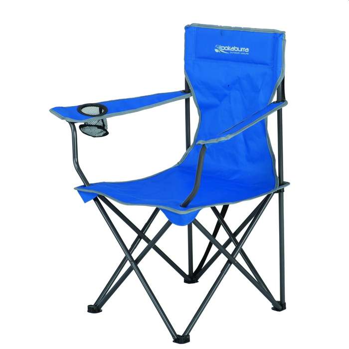 Kookaburra Outdoor Leisure Blue Quad Camp Chair - 120kg