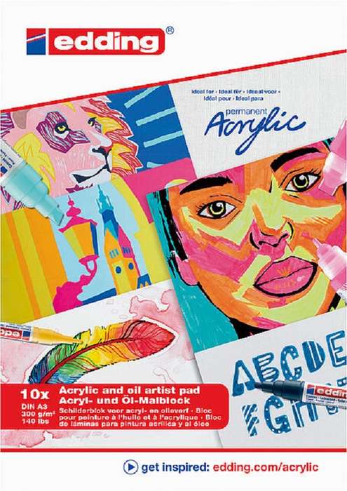 Edding - A3 Acrylic &amp; Oil Artist Pad