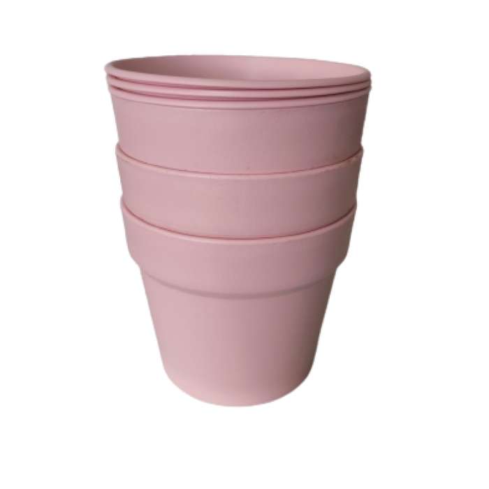 Gro Plastic Flower Pot Set 3 Pieces - Pink
