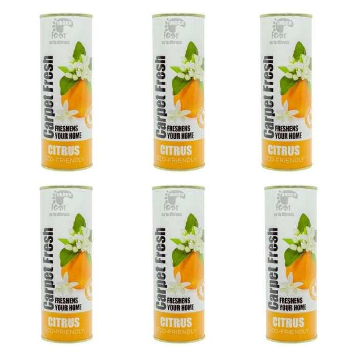 Under Foot - Carpet Fresh Freshener - 500g - Citrus (Pack of 6)