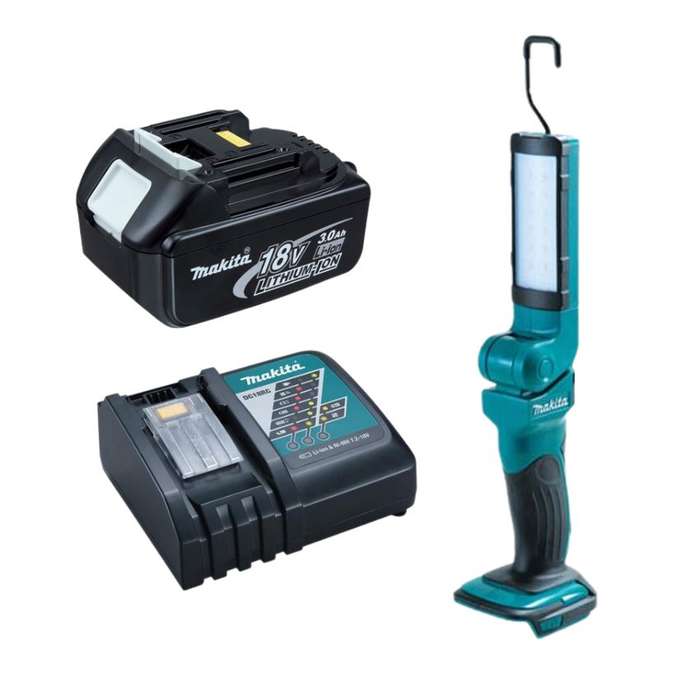 Makita - 18V Cordless LED Flashlight DML801 , 3Amp Battery and Charger