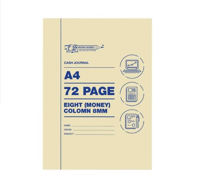 Freedom Stationery - Cash Journal 8 Colomn Accounting Book (Pack Of 10)