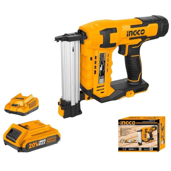INGCO - Lithium-Ion Nailer with 20V Battery and Charger