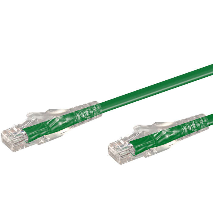 LinkQnet - RJ45 CAT6 Anti-Snag Moulded Pvc Network FlyLead - Green