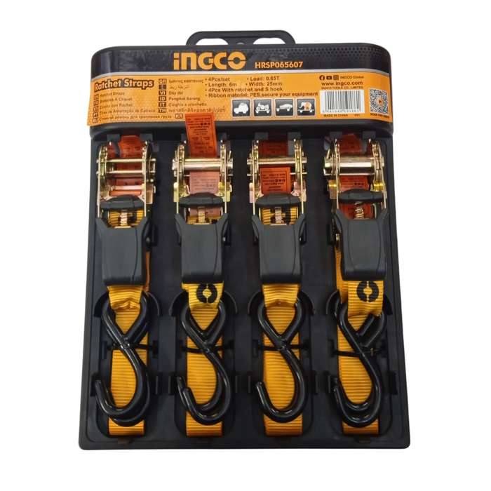 Ingco - Ratchet Strap - 25mm - 4Pcs