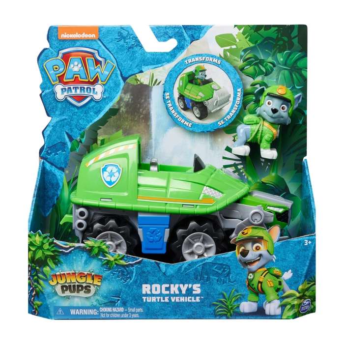 Paw Patrol - Jungle Pups - Rocky - Turtle Vehicle