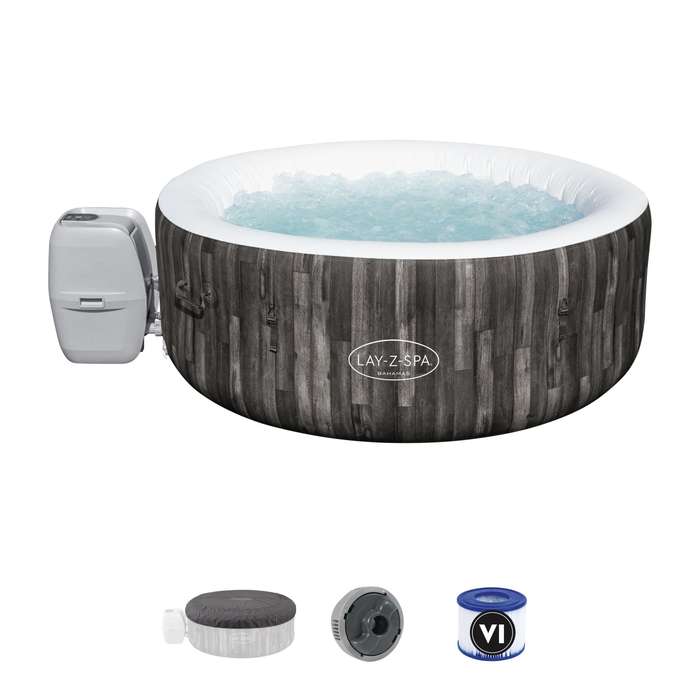 Bestway Lay-Z-Spa 1.80m x 66cm Bahamas AirJet 4 Dark Wood