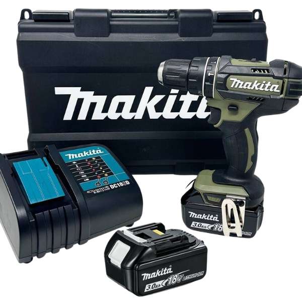 Makita - Cordless 18V Impact Drill with 2 x 3.0 Ah Battery and Charger